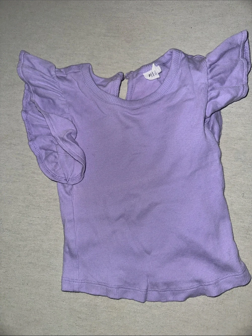 Kids Size 3 Baby Gap Lilac Ruffle Sleeve Tee
